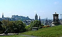 Calton Hill looking towards Edinburgh Castle